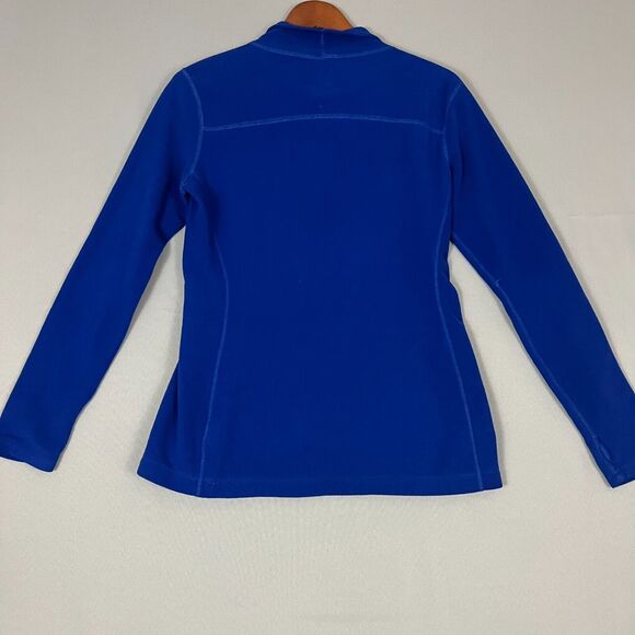 Mountain Hardwear Fleece Sweatshirt Women's M Blue Turtleneck Pockets Pullover - Picture 6 of 8